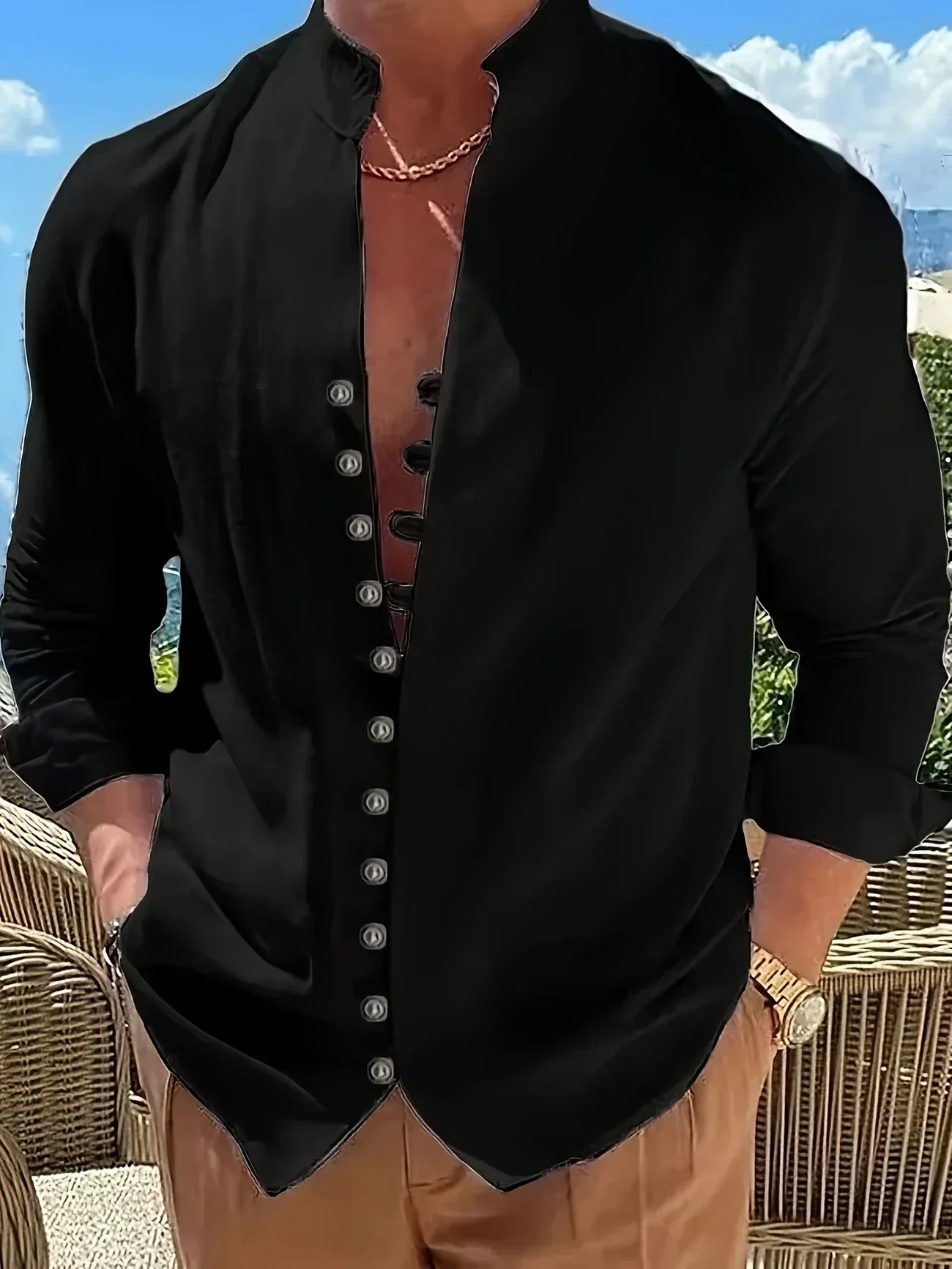 Hugo™ | Chemise légère en coton à manches longues