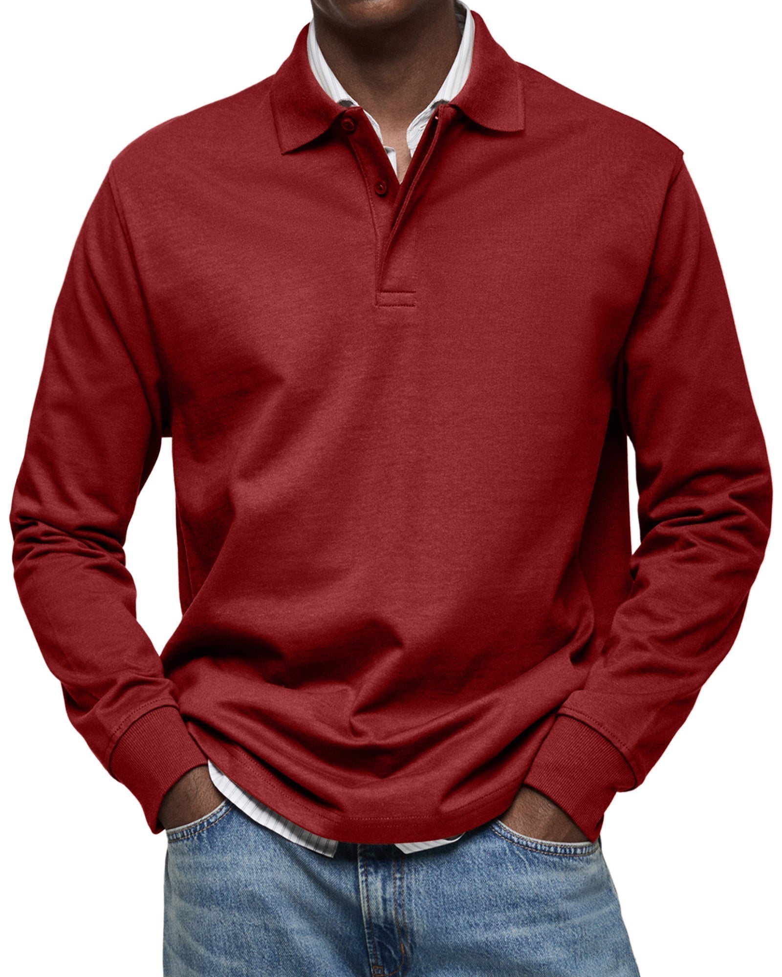 Benjamin™ - Chemise Poloshirt Casual à Manches Longues