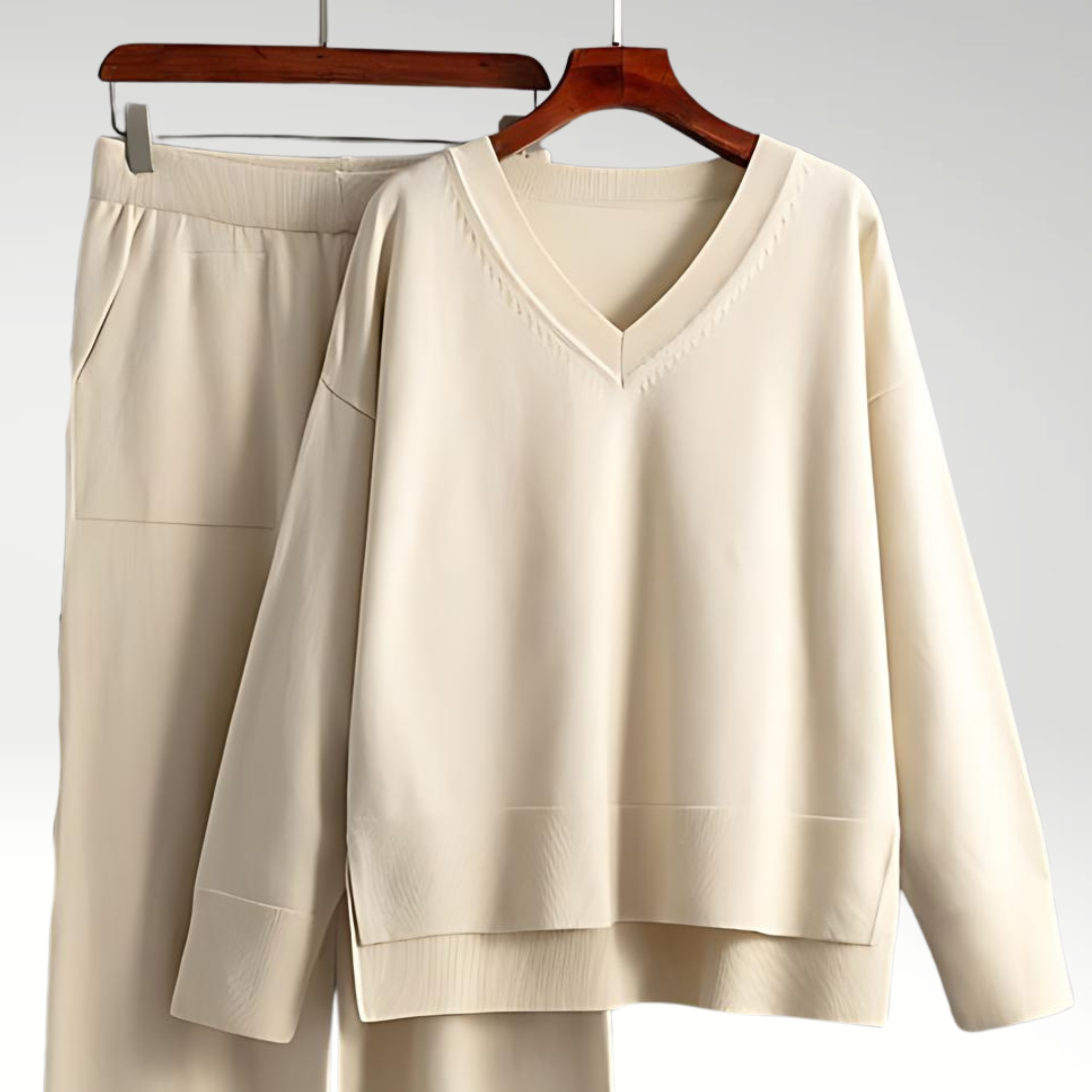 Éliane™ | Luxe V-Neck Two Piece Set