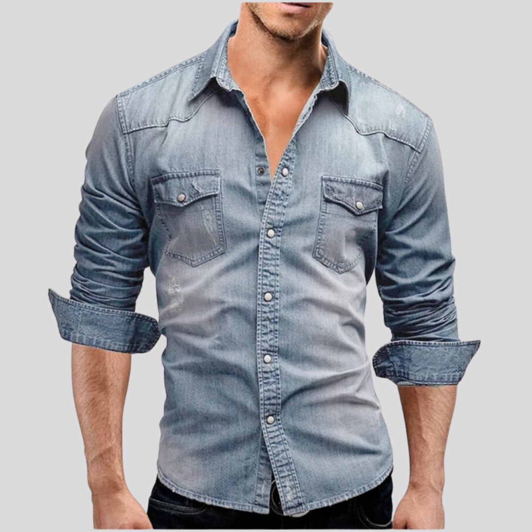 Romain™ - Chemise en denim au style moderne