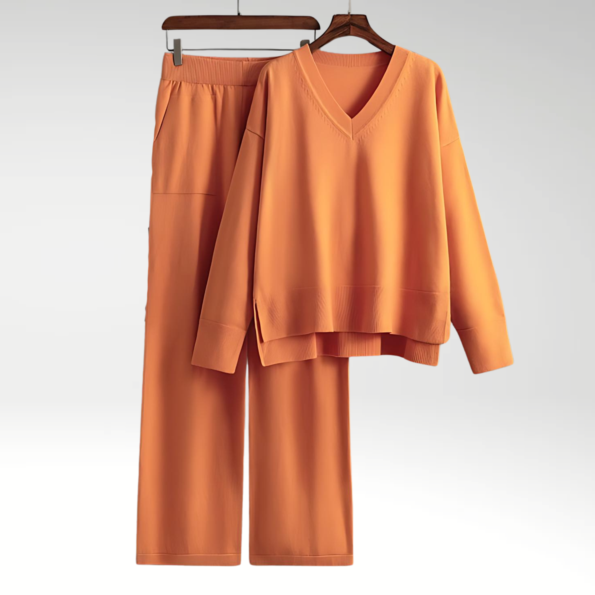 Éliane™ | Luxe V-Neck Two Piece Set