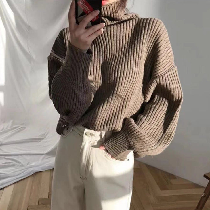 Bérénice™ | Luxe Pull à col roulé et à manches ballon