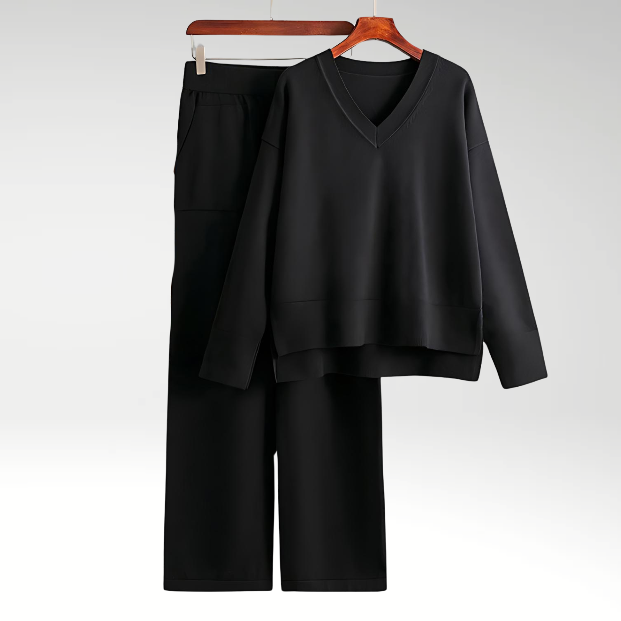 Éliane™ | Luxe V-Neck Two Piece Set