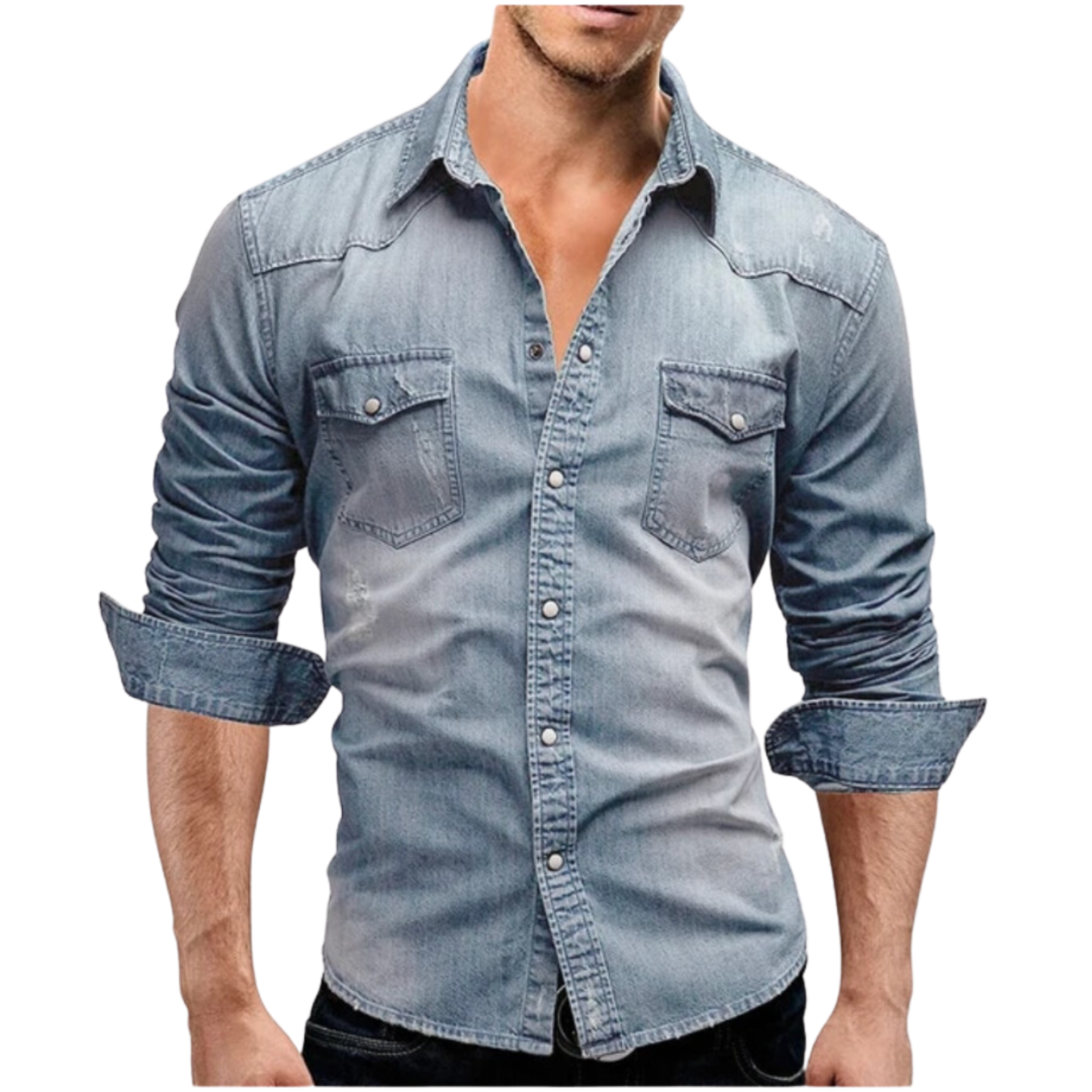 Romain™ - Chemise en denim au style moderne