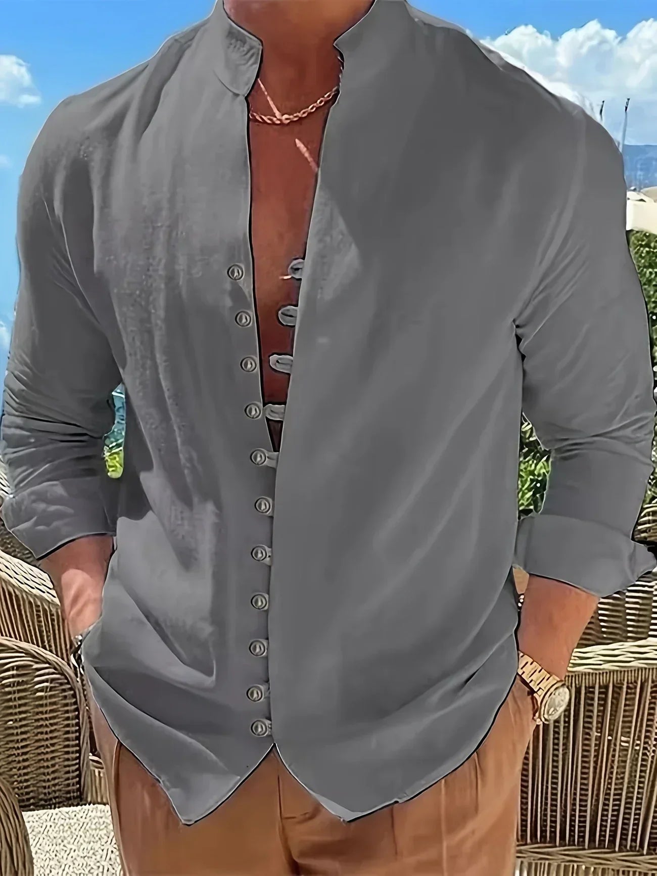 Hugo™ | Chemise légère en coton à manches longues