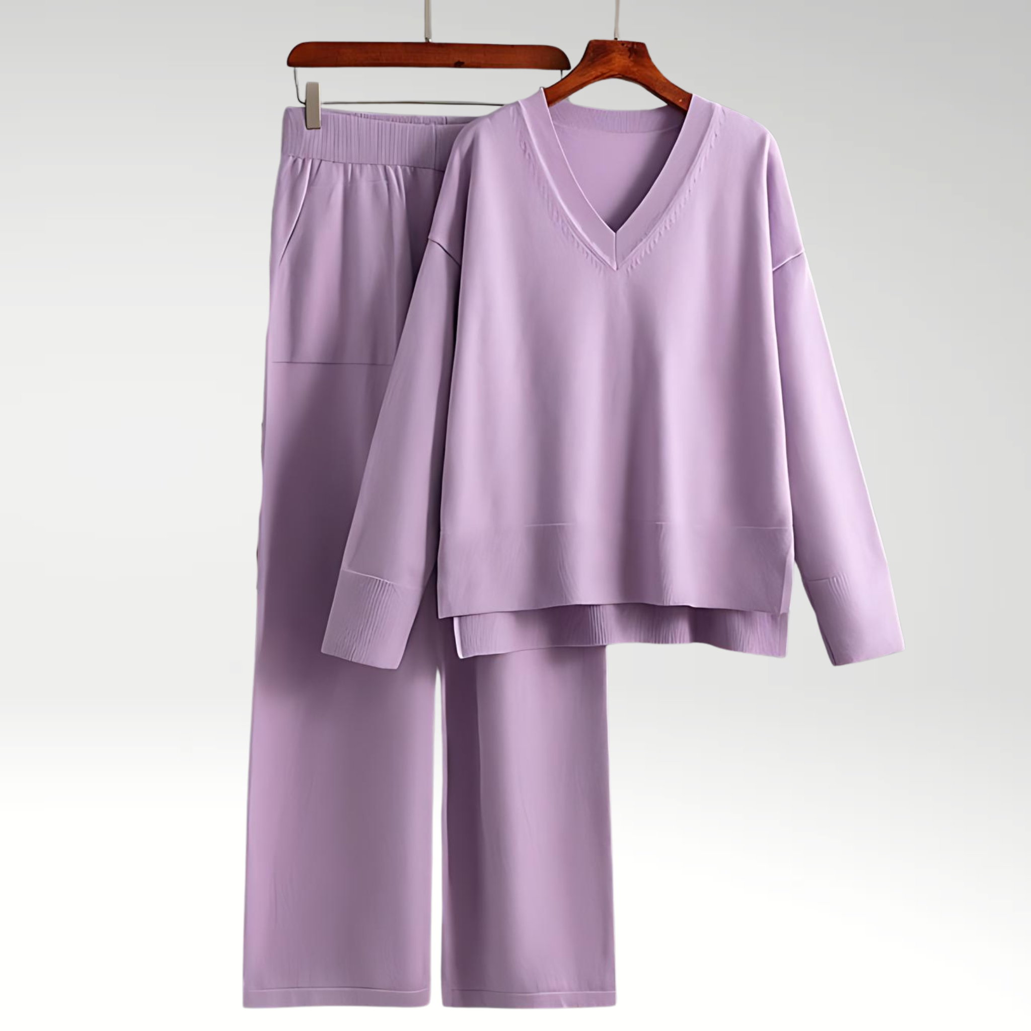 Amandine™ | Luxe Ensemble deux pièces col V