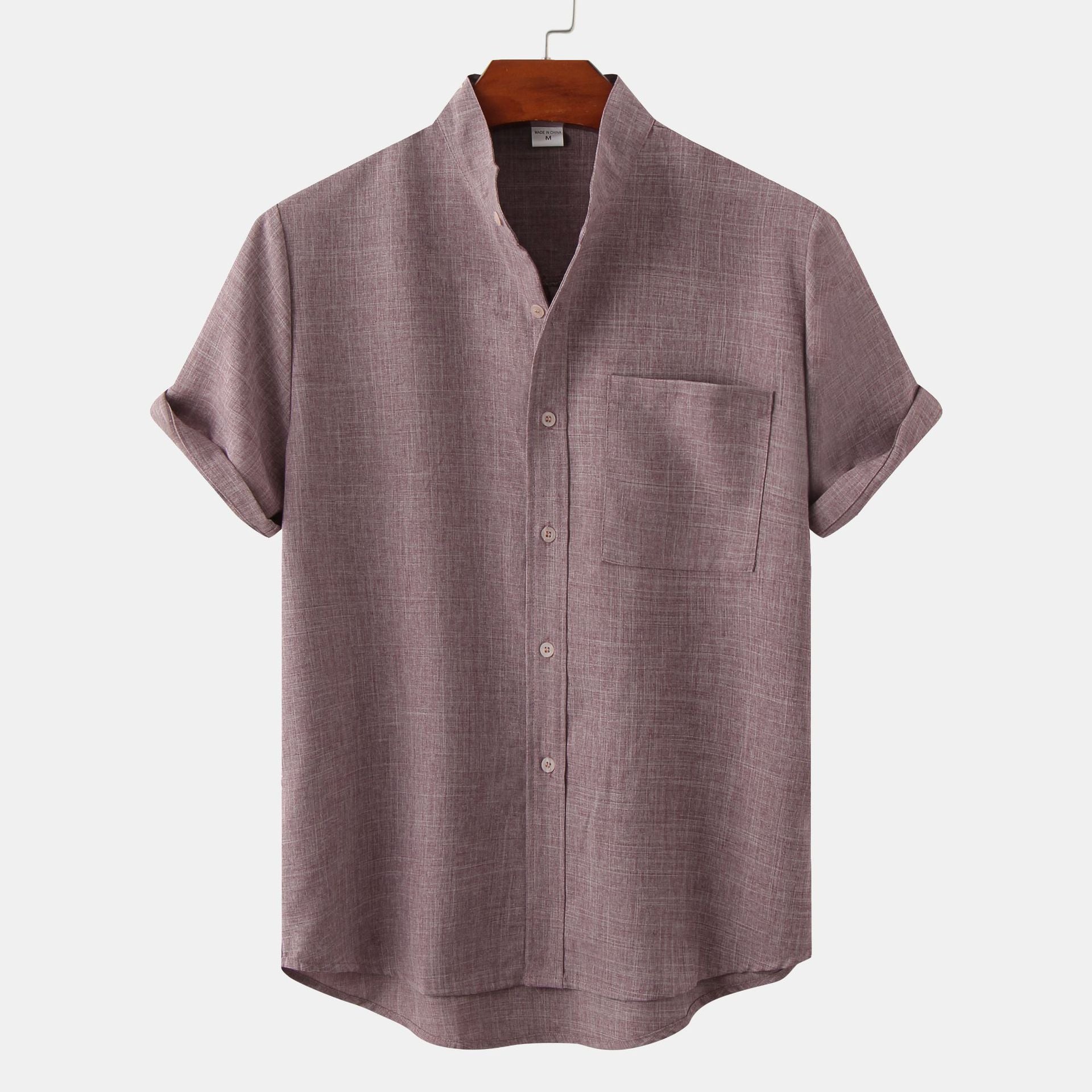 Loïc™ | Chemise en coton unie avec boutons